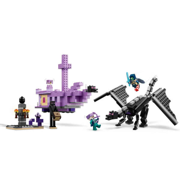 LEGO Minecraft Ender Ejderhası ve End Gemisi 21264 - 8 Yaş ve Üzeri Macera Oyunları Seven Çocuklar İçin Minecraft Video Oyununa Dayalı Yaratıcı Oyuncak Yapım Seti (657 Parça)