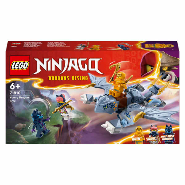 LEGO NINJAGO Genç Ejderha Riyu 71810 - 6 Yaş ve Üzeri Çocuklar için 3 Ninja Minifigürü İçeren Yaratıcı Oyuncak Yapım Seti (132 Parça)