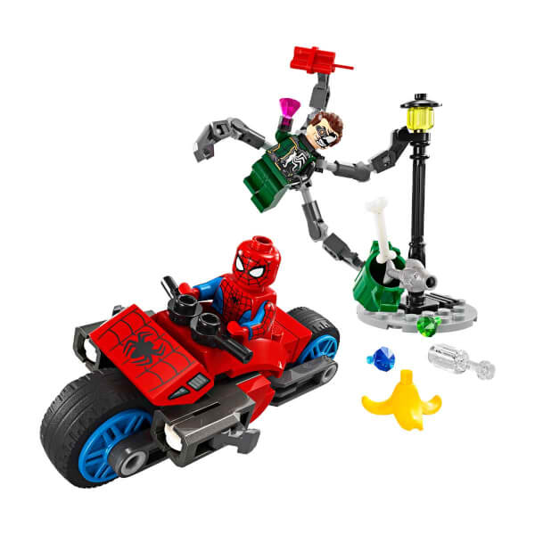 LEGO® Marvel Motosiklet Takibi: Örümcek Adam Doktor Oktopus'a Karşı 76275 - 6 Yaş ve Üzeri Süper Kahraman Seven Çocuklar için Yaratıcı Oyuncak Yapım Seti (77 Parça)