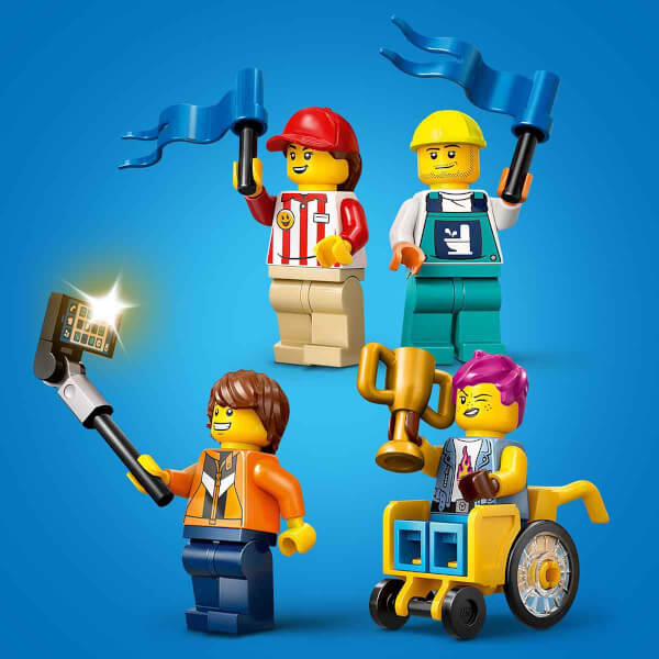 LEGO City Senin Kuralların: Yarış Arabası Rampa Parçası 60460 - 6 Yaş ve Üzeri Çocuklar için Sürücü Minifigürü İçeren Yaratıcı Oyuncak Yapım Seti (436 Parça)