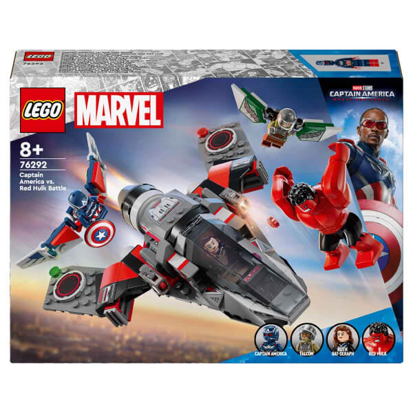 LEGO Marvel Kaptan Amerika ile Red Hulk Savaşı 76292 - 7 Yaş ve Üzeri Süper Kahraman Seven Çocuklar için İnşa Edilebilen Süper Kahraman Jeti İçeren Yaratıcı Oyuncak Yapım Seti (223 Parça)