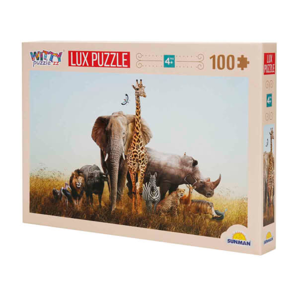 100 Parça Puzzle: Afrika Hayvanları