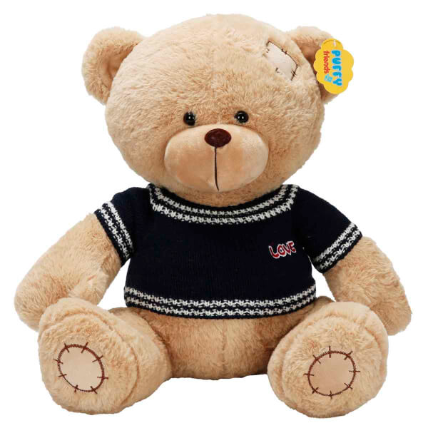Kazaklı Peluş Ayı 42 cm - Krem