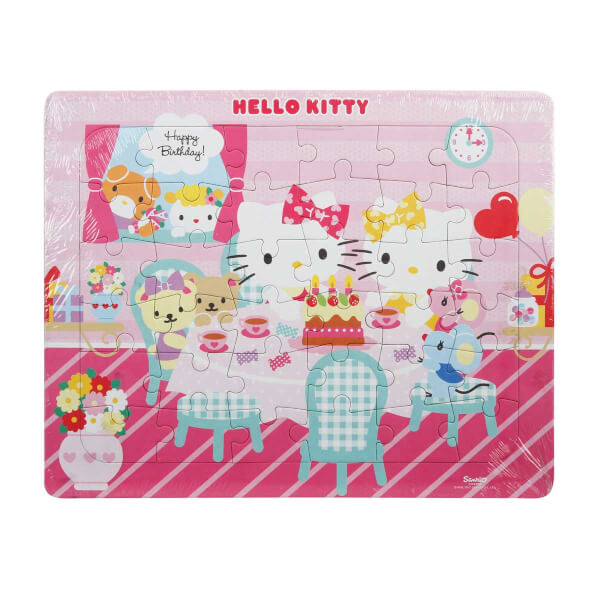 36 Parça Puzzle : Hello Kitty Doğum Günü