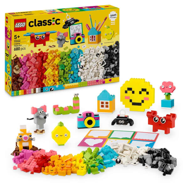 LEGO Classic Yaratıcı Mutlu Kutu 11042 - 5 Yaş ve Üzeri Çocuklar İçin Hayal Gücünü Geliştiren Yaratıcı Renkli Oyuncak Yapım Seti (680 Parça)