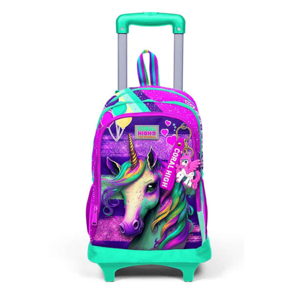 Coral High Unicorn Işıklı Tekerlekli Çekçekli Okul Çantası 23958