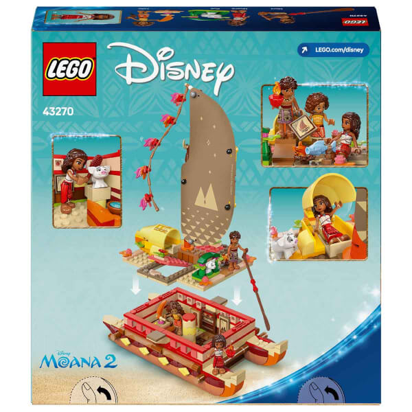 LEGO Disney Moana’nın Macera Kanosu 43270 - 6 Yaş ve Üzeri Çocuklar için Yaratıcı Oyuncak Yapım Seti (529 Parça)