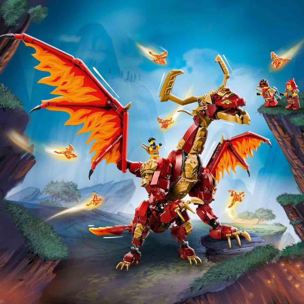 LEGO NINJAGO Hareket Kaynak Ejderhası 71822 – 12 Yaş ve Üzeri İçin 6 Minifigür İçeren Yaratıcı Oyuncak Yapım Seti (1716 Parça)