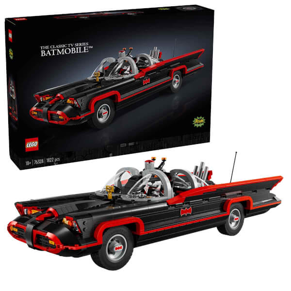 LEGO DC Batman: Klasik TV Dizisi Batmobile 76328 - Yetişkin Süper Kahraman Hayranları için Koleksiyonluk Yapım Seti (1822 Parça)