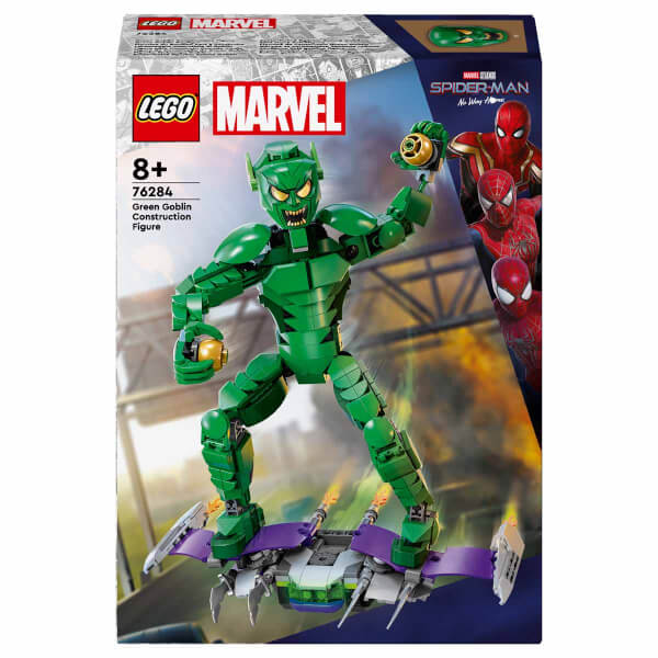 LEGO Marvel Green Goblin Yapım Figürü 76284 - 8 Yaş ve Üzeri Süper Kahraman Seven Çocuklar için Yaratıcı Oyuncak Yapım Seti (471 Parça)