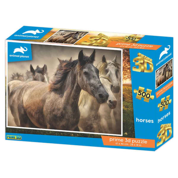 500 Parça 3D Puzzle: Atlar