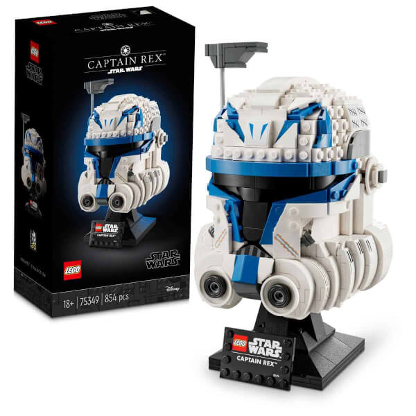 LEGO Star Wars Yüzbaşı Rex Kaskı 75349 - Yetişkinler için Koleksiyonluk Sergileme Modeli Yapım Seti (854 Parça)