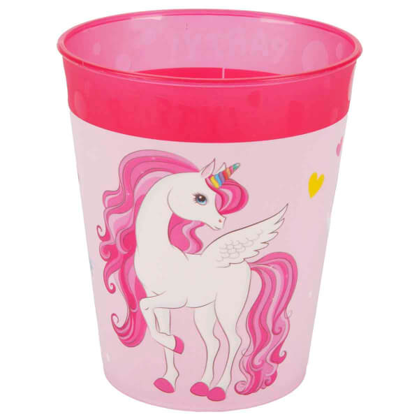 Unicorn Desenli Plastik Bardak 250 ml