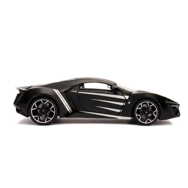 1:24 Marvel Avengers Lykan Hypersport Model Araba ve Black Panther Figür