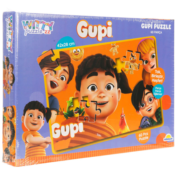 60 Parça Puzzle: Gupi’nin Eğlenceli Dünyası