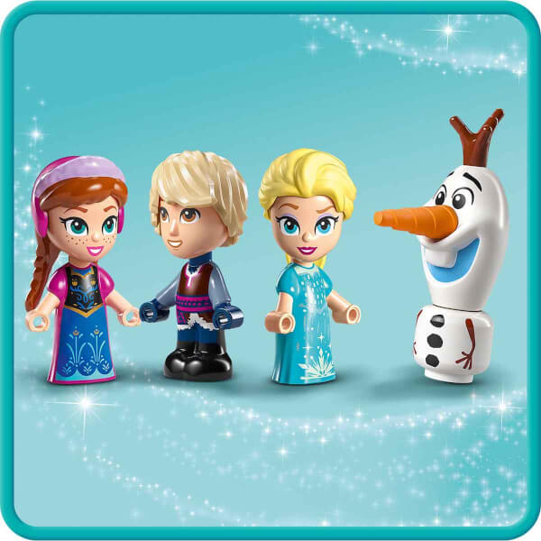 LEGO® ǀ Disney Anna ve Elsa'nın Sihirli Atlıkarıncası 43218 - 6 Yaş ve Üzeri Çocuklar için Buzdan Ev ve 4 Minifigür İçeren Yaratıcı Oyuncak Yapım Seti (175 Parça)