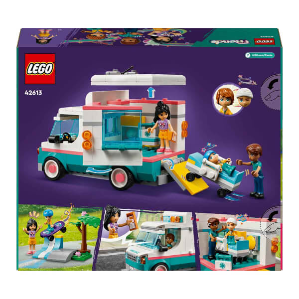 LEGO® Friends Heartlake City Hastane Ambulansı 42613 - 6 Yaş ve Üzeri Çocuklar için Yaratıcı Oyuncak Yapım Seti (344 Parça)