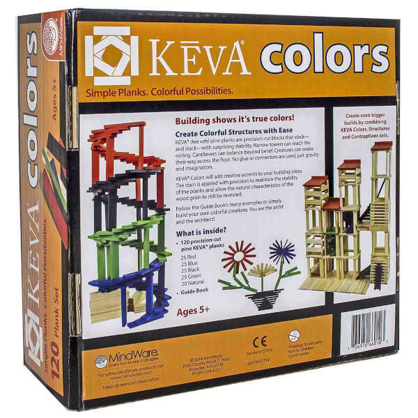 Keva Colors Ahşap Yapı Blokları 120 Parça