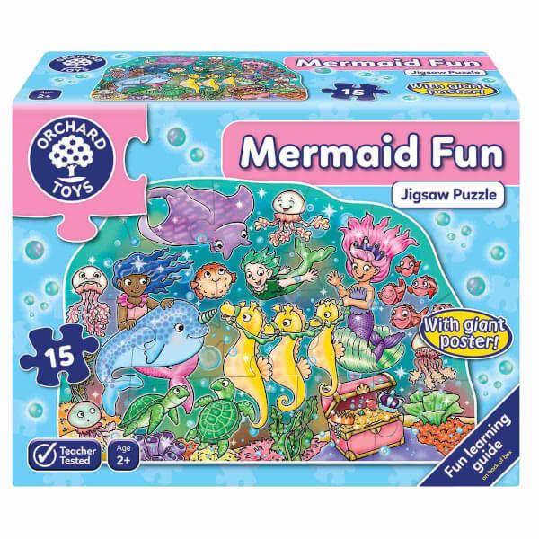 15 Parça Puzzle: Eğlenceli Deniz Kızları