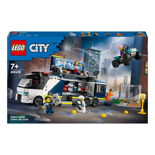 LEGO® City Polis Mobil Suç Laboratuvarı Kamyonu 60418 - 7 Yaş ve Üzeri Çocuklar için Polis Minifigürü İçeren Yaratıcı Oyuncak Yapım Seti (674 Parça)