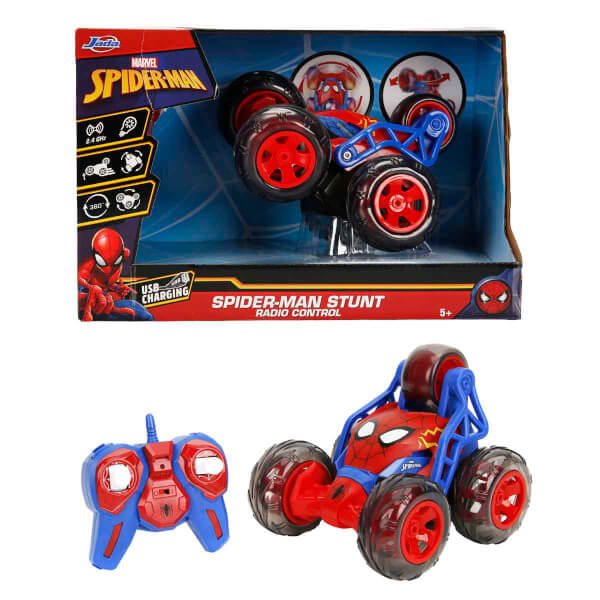 Işıklı Spider-Man Stunt USB Şarjlı Uzaktan Kumandalı Akrobat Araba