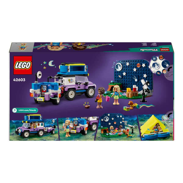 LEGO® Friends Yıldız Gözlemleme Kamp Aracı 42603 - 7 Yaş ve Üzeri Çocuklar için Oyuncak Teleskop İçeren Yaratıcı Oyuncak Yapım Seti (364 Parça)