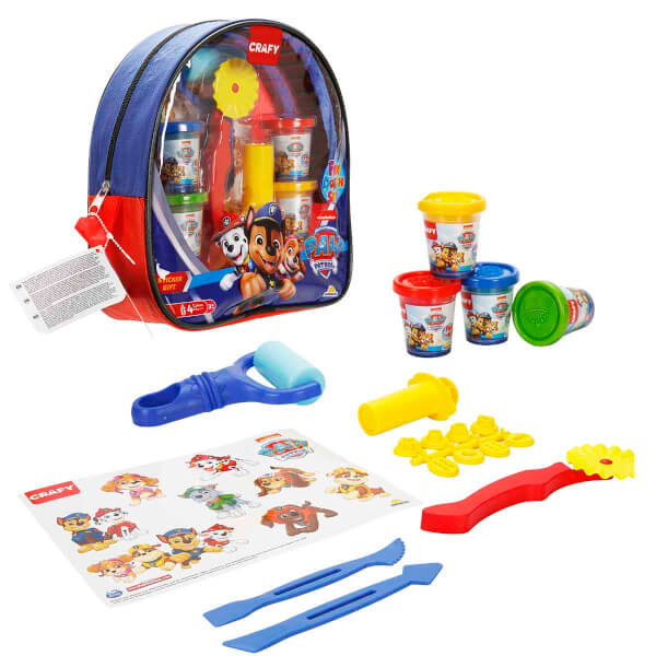 Crafy Sırt Çantalı PAW Patrol Oyun Hamuru Seti 200 gr 18 Parça