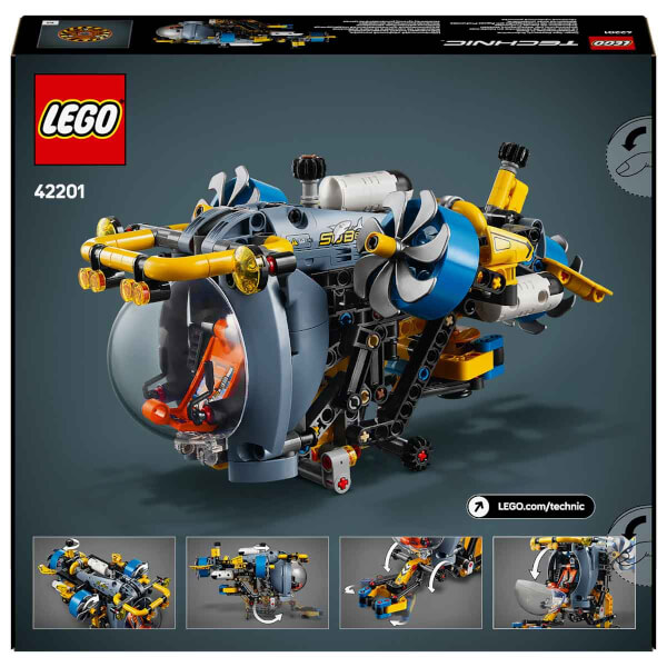 LEGO Technic Derin Deniz Araştırma Denizaltısı 42201 - 9 Yaş ve Üzeri Mühendislik ve Bilimi Seven Çocuklar için Yaratıcı Oyuncak Yapım Seti (413 Parça)