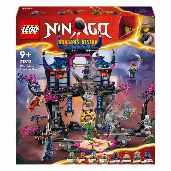 LEGO NINJAGO Kurt Maskesi Gölge Dövüş Okulu 71813 - 9 Yaş ve Üzeri Çocuklar için 8 Ninja Minifigürü İçeren Yaratıcı Oyuncak Yapım Seti (1190 Parça)