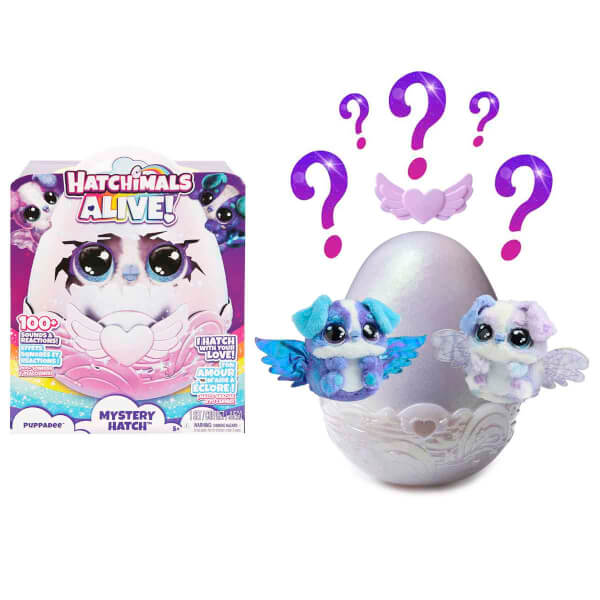 Sesli ve Işıklı Hatchimals Alive Mystery Hatch Puppadee İnteraktif Peluş Sürpriz Yumurta