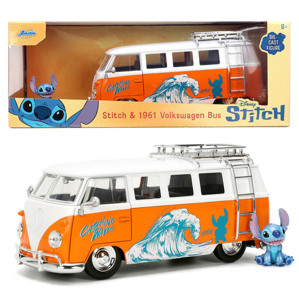 1:24 Disney Stitch 1961 Volkswagen Bus ve Stitch Figürü