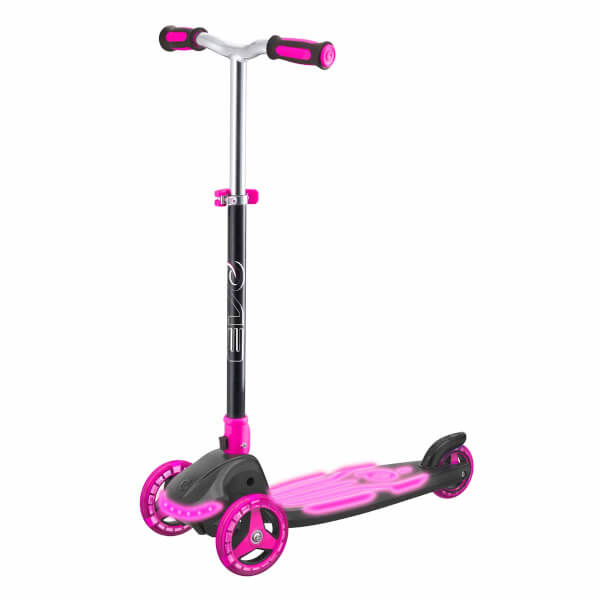 Evo 3 Tekerlekli Katlanabilir Illuminate Işıklı Pembe Scooter