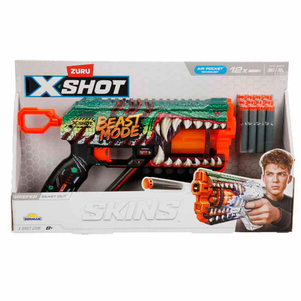 X-Shot Skins Griefer 12 Mermili Sünger Dart Atan Silah 32 cm