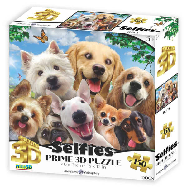 150 Parça 3D Puzzle: Köpekler Selfie