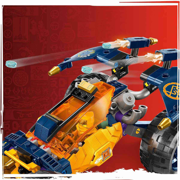 LEGO NINJAGO Arin’in Ninja Arazi Buggy Arabası 71811 - 7 Yaş ve Üzeri Çocuklar için 3 Ninja Minifigürü İçeren Yaratıcı Oyuncak Yapım Seti (267 Parça)NINJAGO Arinin Ninja Arazi Buggy Arabası 71811 