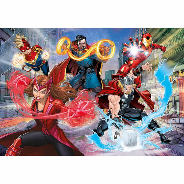 104 Parça Supercolor Glitter Effect Puzzle: Marvel Avengers