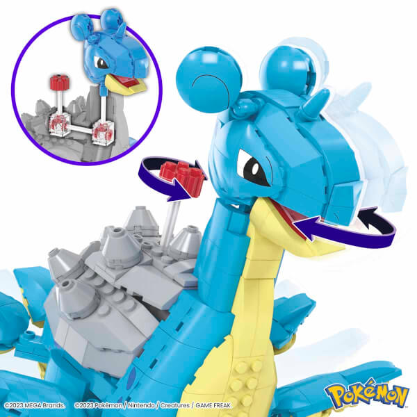 MEGA Pokemon Lapras Aksiyon Figürlü Yapı Oyuncak Seti 527 Parça HKT26