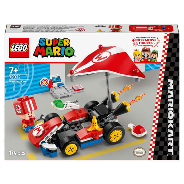 LEGO Super Mario: Mario Kart – Standard Kart 72032 - 7 Yaş ve Üzeri Çocuklar için Koleksiyonluk Yaratıcı Oyuncak Yapım Seti (174 Parça)