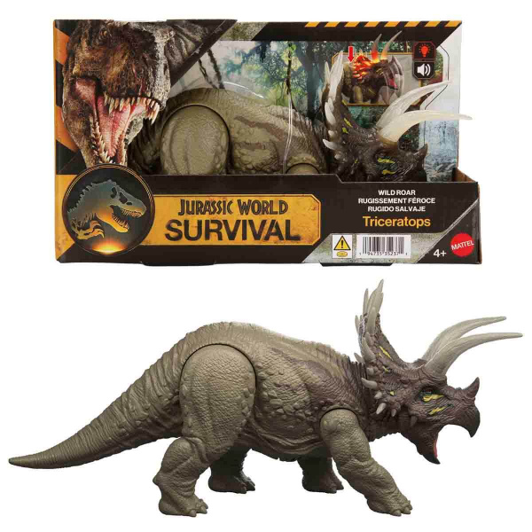 Sesli Jurassic World Kükreyen Dinozor Figürü Film Serisi 30 cm JGB87 - Triceratops Jkl81