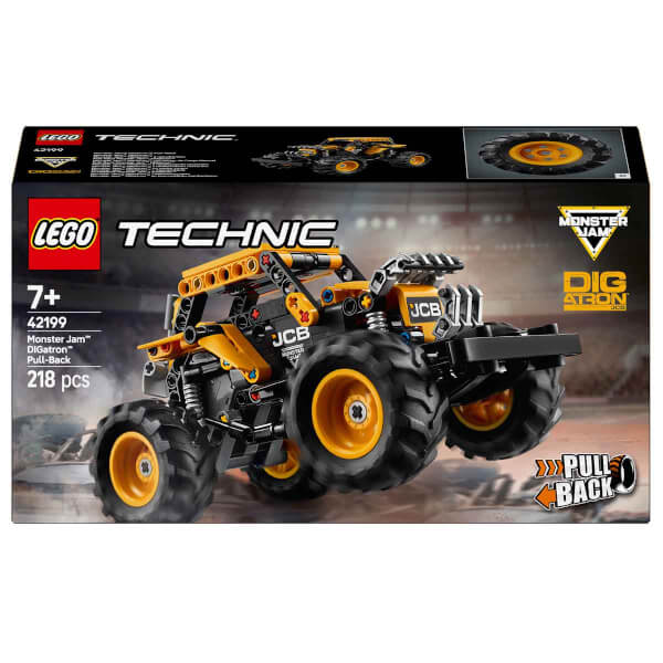 LEGO Technic Monster Jam DIGatron Çek-Bırak 42199 - 7 Yaş ve Üzeri Canavar Kamyon Seven Çocuklar için Yaratıcı Oyuncak Yapım Seti (218 Parça)