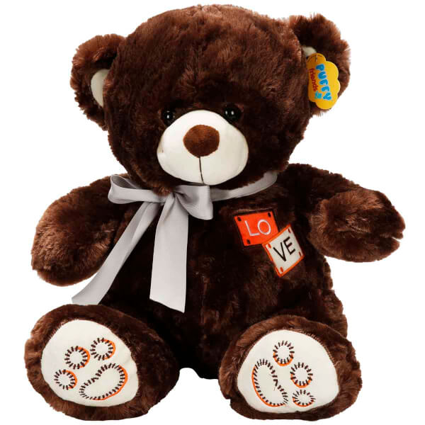 Kurdeleli Peluş 46 cm - Kahverengi