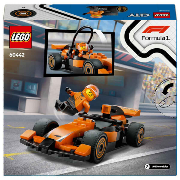 LEGO City McLaren Yarış Arabalı F1 Sürücüsü 60442 - 6 Yaş ve Üzeri Çocuklar için Mini Yarış Arabası İçeren Yaratıcı Oyuncak Yapım Seti (86 Parça)