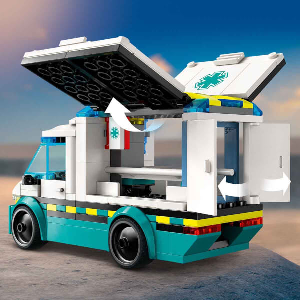 LEGO City Acil Yardım Ambulansı 60451 - Model Araç Seven 5 Yaş Üzeri Çocuklar için Yaratıcı Oyuncak Yapım Seti (184 Parça)