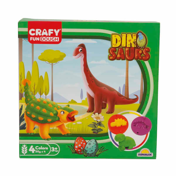 Crafy 14’lü Oyun Hamuru Kalıp Seti – Dinozorlar