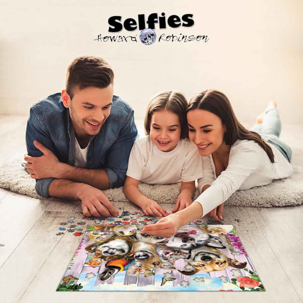 500 Parça 3D Puzzle: Sevimli Dostlar Selfie