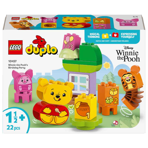 LEGO DUPLO Disney Ayı Winnie’nin Doğum Günü Partisi 10457 - 1,5 Yaş ve Üzeri Çocuklar için Eğitici Oyuncak Yapım Seti (22 Parça)