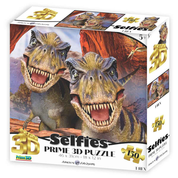 150 Parça 3D Puzzle: T-Rex Selfie