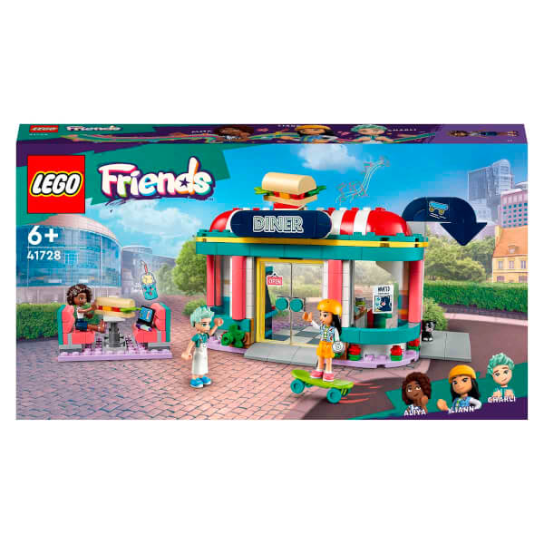 LEGO Friends Heartlake Şehir Merkezi Restoranı 41728 6 Yaş ve Üzeri için Liann, Aliya ve Charli Mini Bebeklerini İçeren Oyuncak Yapım Seti (346 Parça)