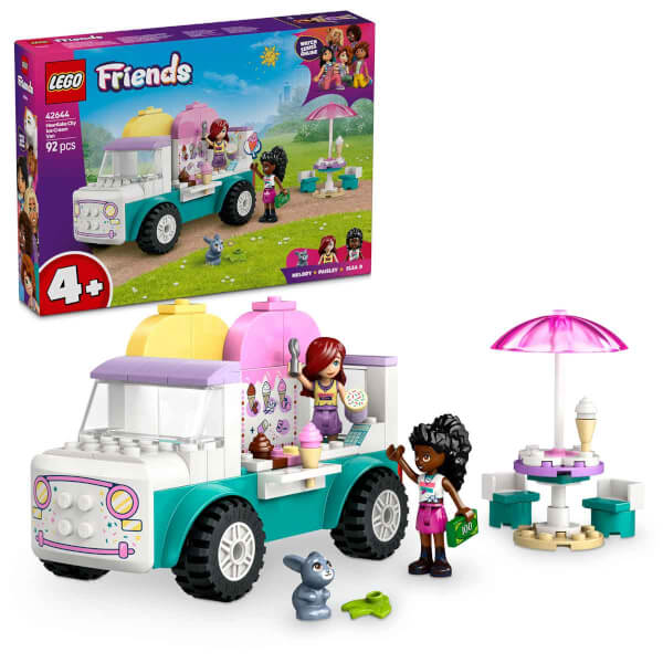 LEGO Friends Heartlake City Dondurma Kamyonu 42644 - 4 Yaş ve Üzeri Çocuklar için Mini Bebek İçeren Yaratıcı Oyuncak Yapım Seti (92 Parça)