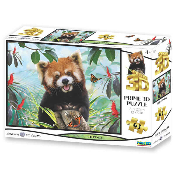 63 Parça 3D Puzzle: Kırmızı Panda